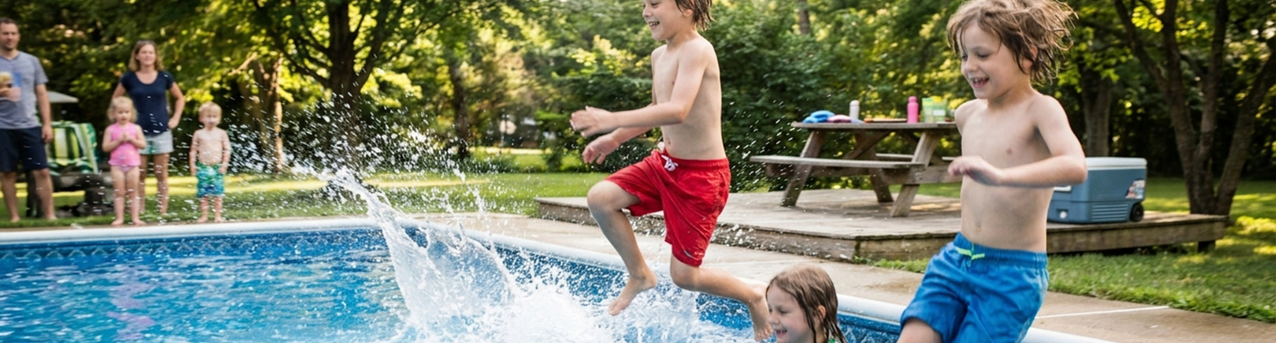 Kids playing outside — scene illustrating backyard water party checklist for kids