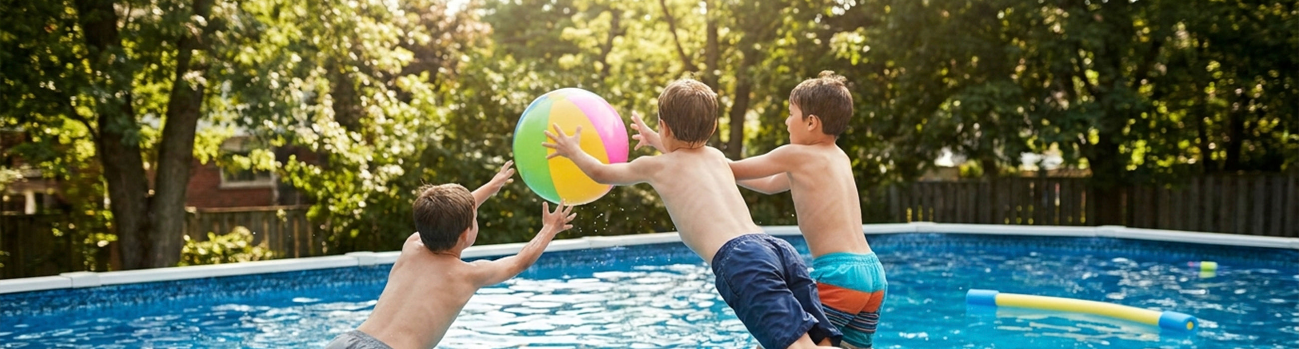 Kids playing outside — scene illustrating best pool sports toys for kids