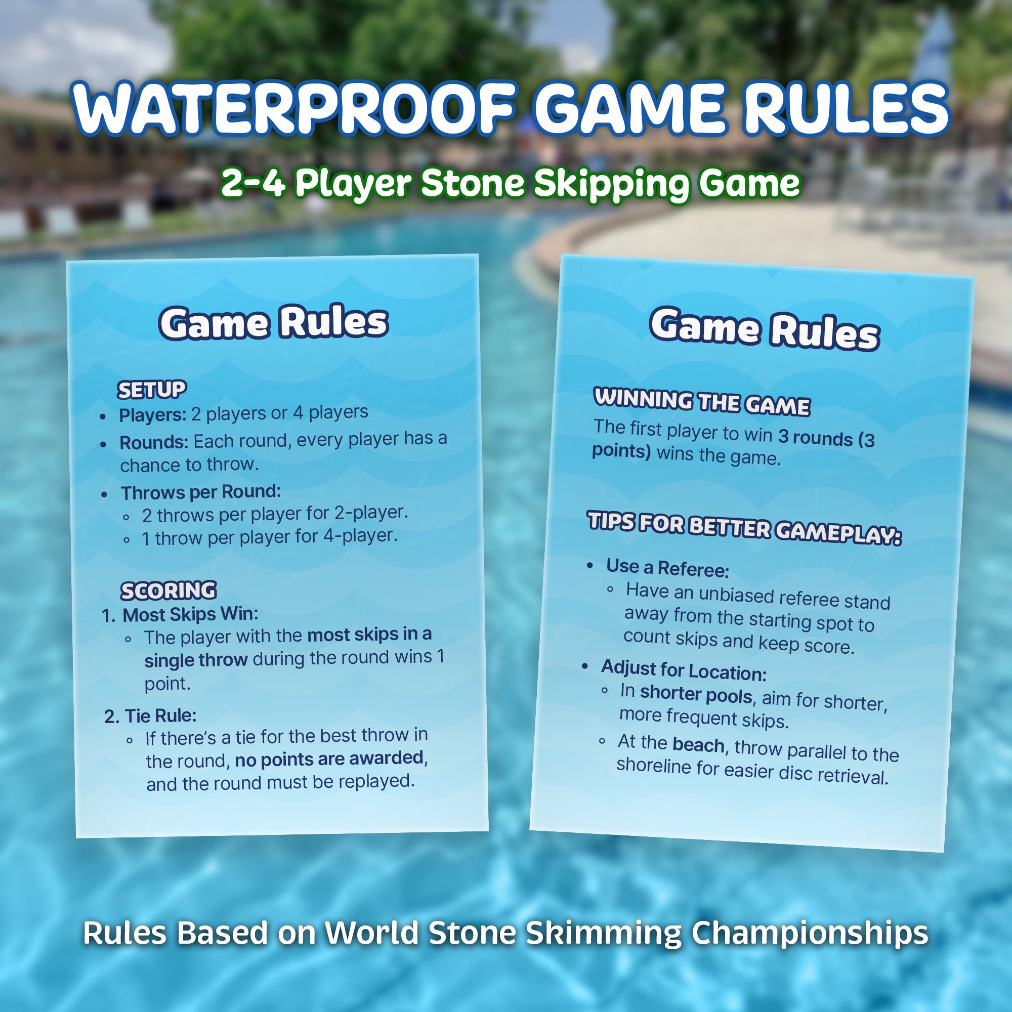 Soft Stone Skippers™ Water Skip Disc