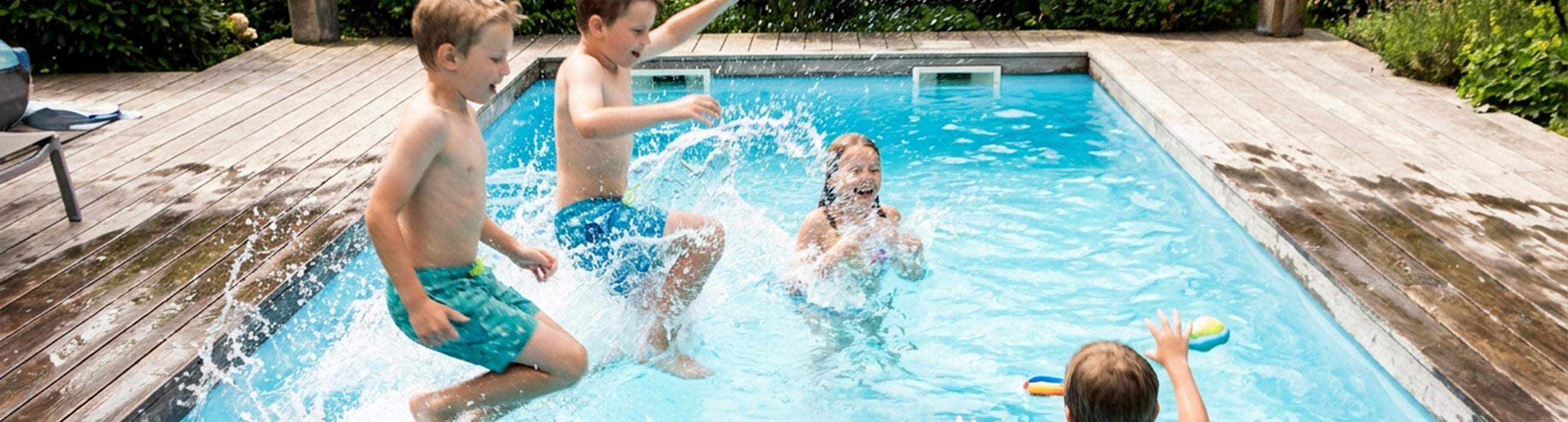 Kids playing outside — scene illustrating outdoor water play and screen time