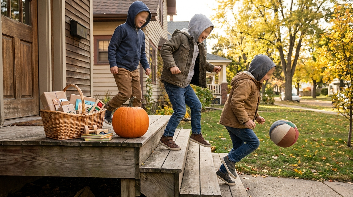 Kids playing — scene for best boo basket stuffers for active kids