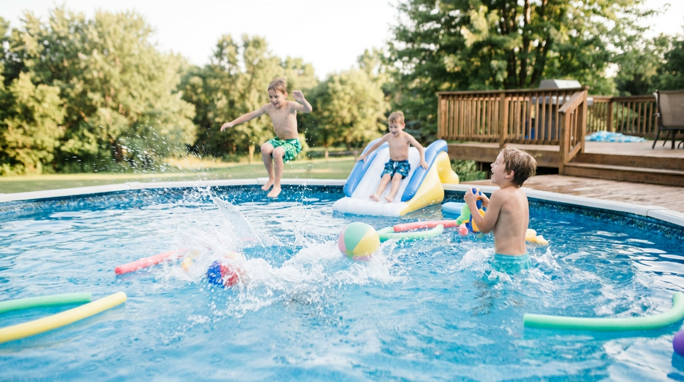 Kids playing — scene for best outdoor water toys for 8 to 10 year olds