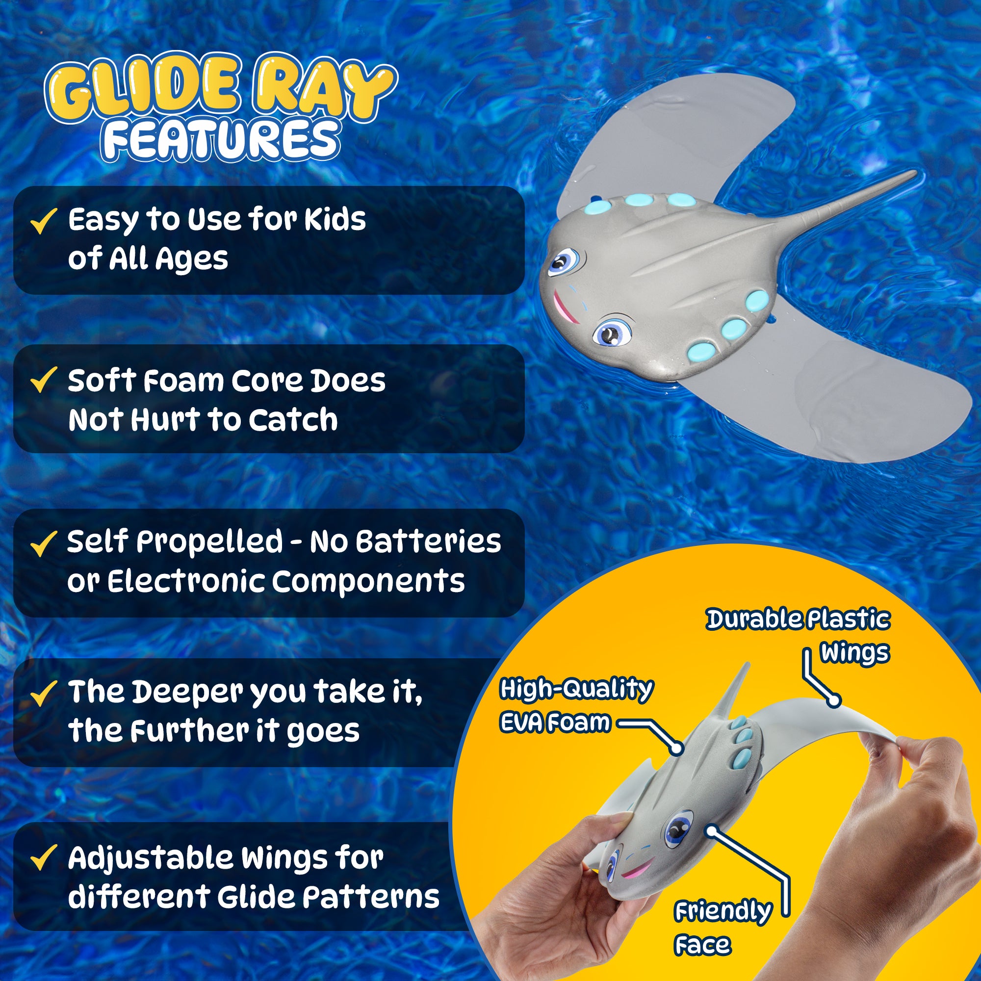 GlideRay Underwater Glider Pool Toy